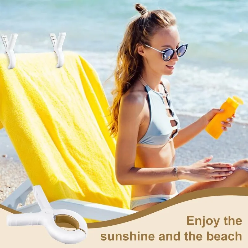 

Пластиковые прищепки для белья с прочными антикоррозийными пружинами, сверхмощные зажимы для пляжных полотенец, практичные прищепки для стирки, надежно фиксируют ваше полотенце