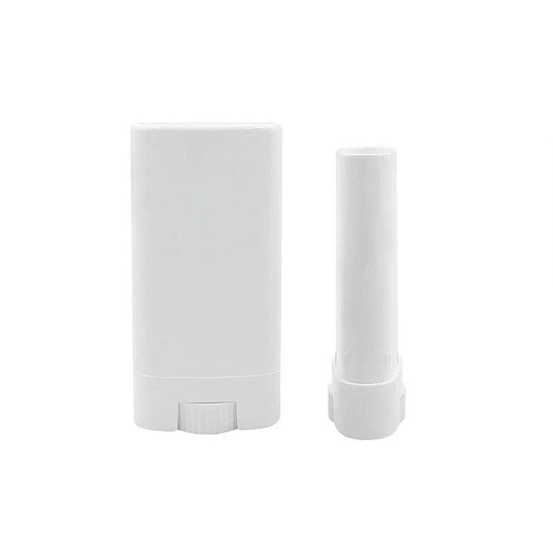 5 pz 15ml/15g vuoto ovale balsamo per le labbra tubo di plastica bianco solido profumo deodorante contenitori strumento portatile trucco rossetto