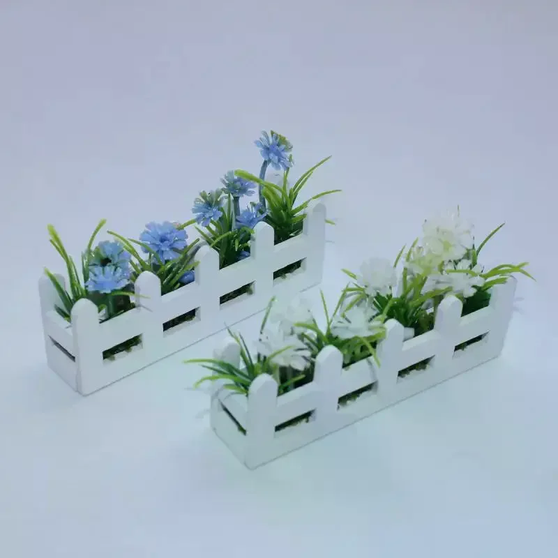 1/12 مقياس دمية زهرة بوعاء النبات حديقة صغيرة الديكور المشهد الصغير زخرفة لبيوت الدمى #3