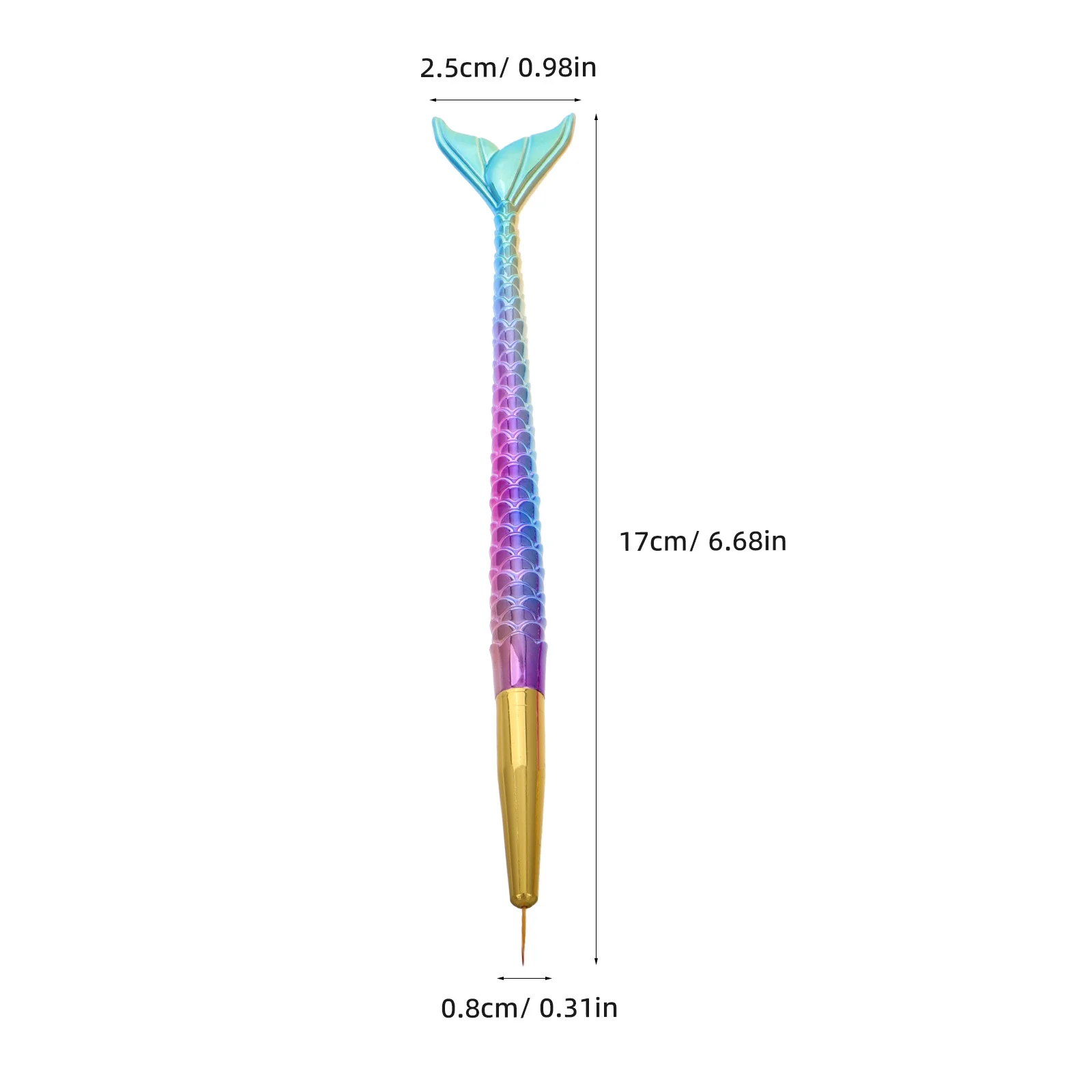 3 قطعة أدوات حورية البحر خط مجموعة أقلام التدرج تصميم قابلة لإعادة الاستخدام مسمار الفن فرش ل هلام الاكريليك بطانة التنقيط أداة مسمار الفن لوازم #6