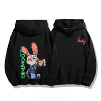 Hooded Sweatshirt Rabbit Judy Fox Nick Anime Loose Fitting Men and Women Autumn and Winter Outdoor Best Coat Choice