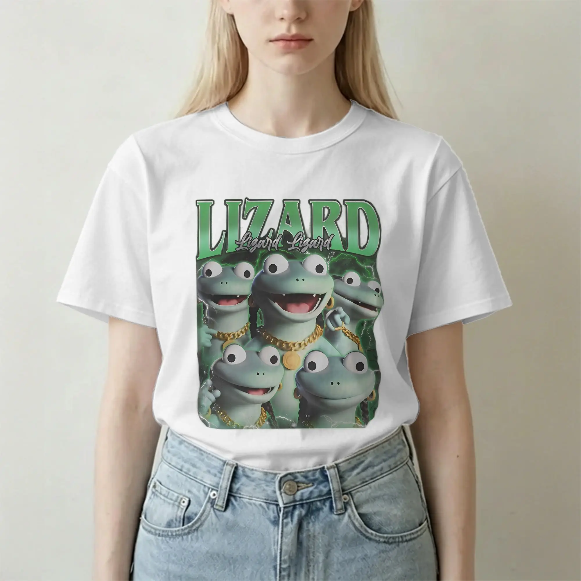 Fashion Elio Lizard Meme T-Shirt Men Women Round Collar Cotton T Shirt Short Sleeve Tee Shirt Plus Size Clothes