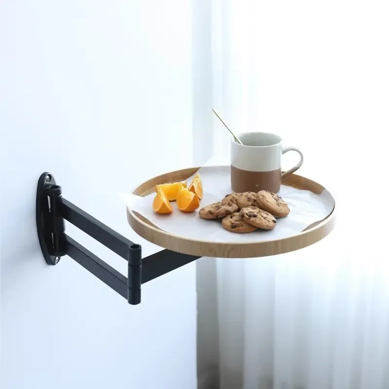 

Side Table Wall Mounted Folding Small TableBedside Wooden Corner Bedside Removable Telescopic Coffee