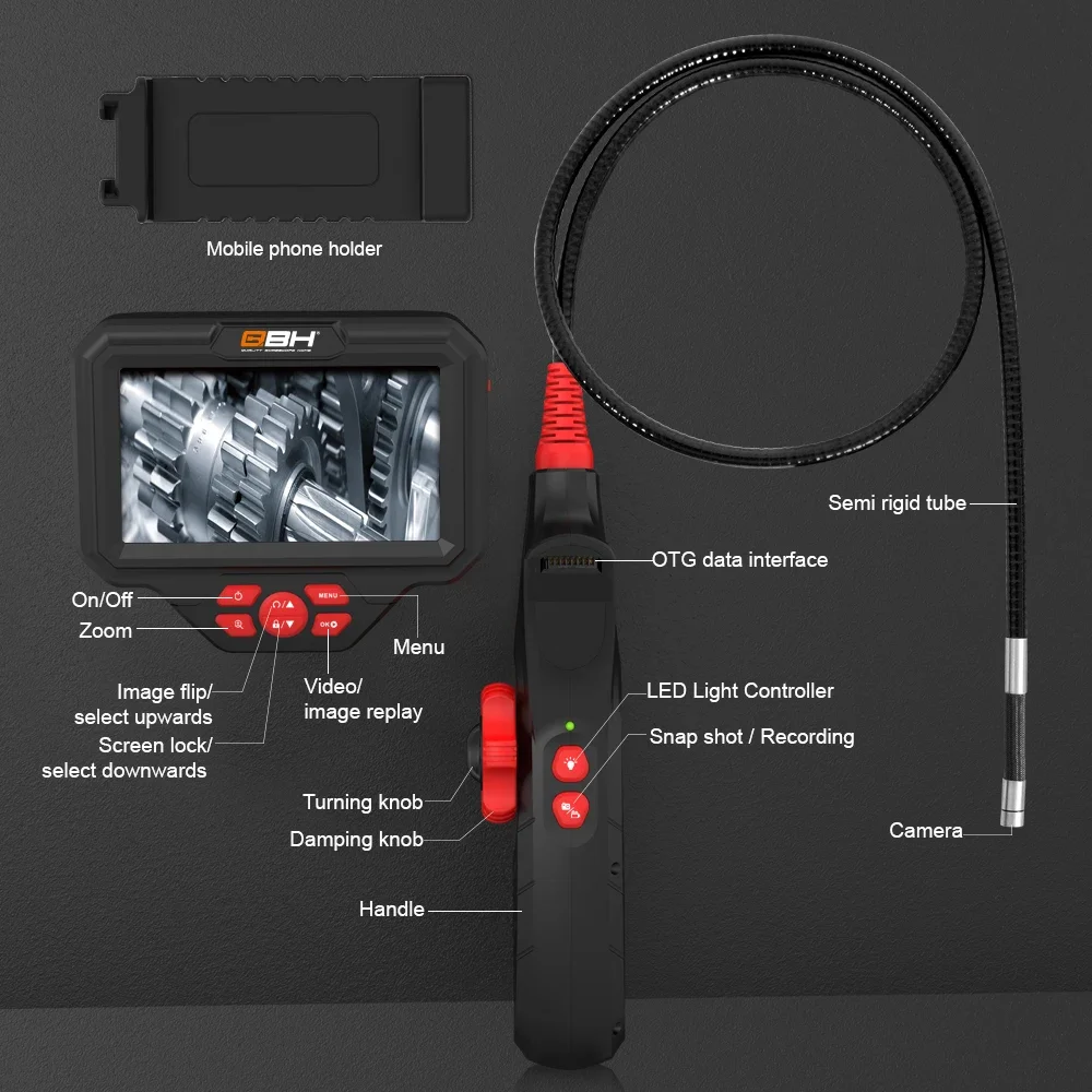 Analog Camera HD Endoscope Camera System Videoscope Industrial Sewer Camera Building Inspection With Steering Snake Tube