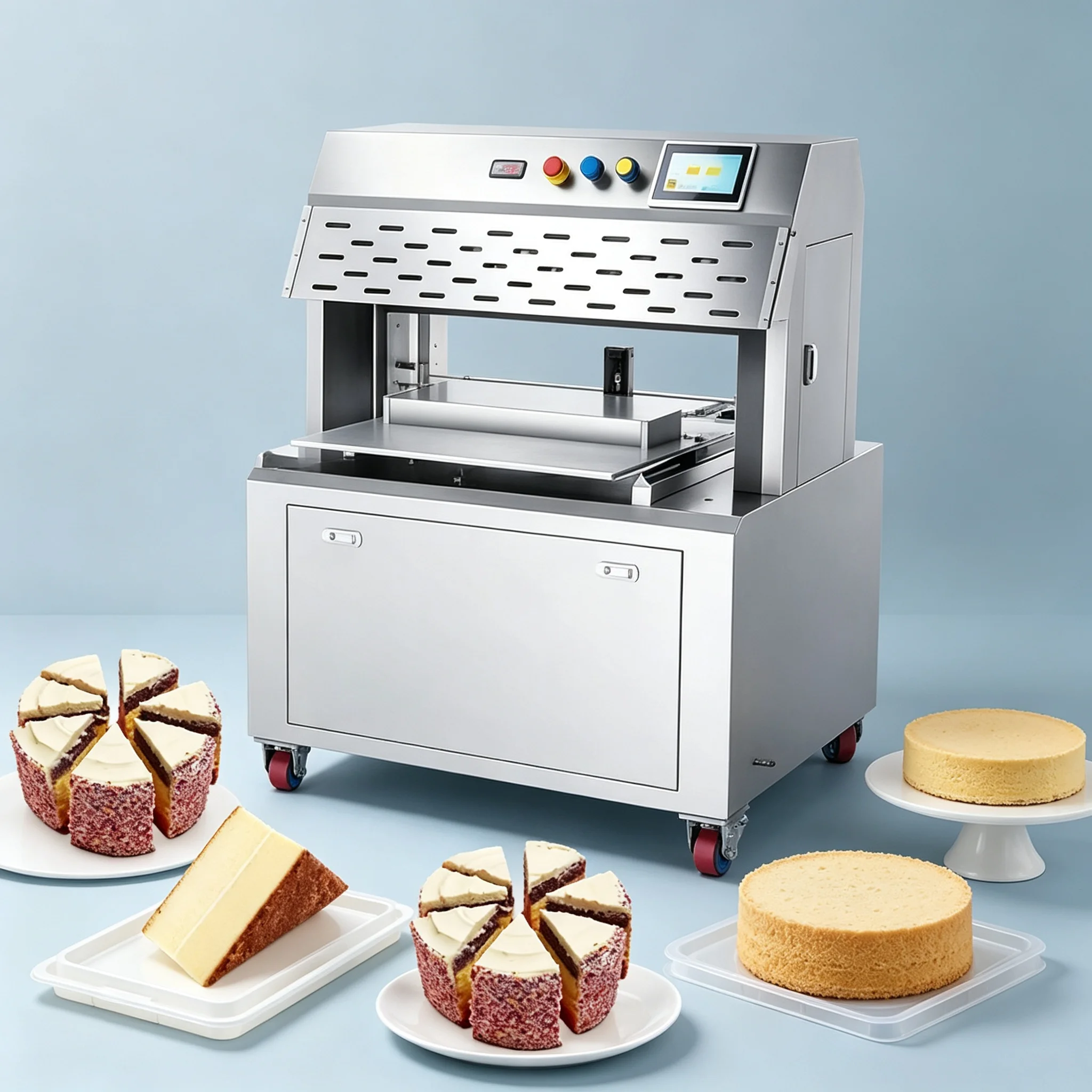 Cake Cutting Machine Commercial Slicing Unit Stable Heating Saw Blade for Layer Roll Cheese Cake Custom