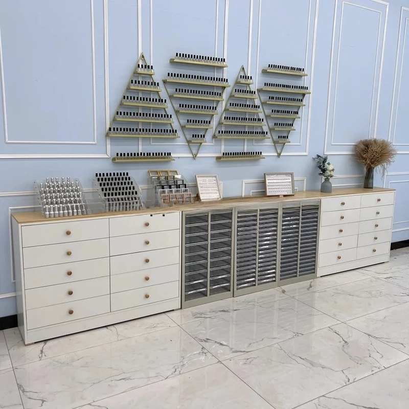 LYY Salon Display    Floor   Polish Gel Storage Cabinet Wall  Nail