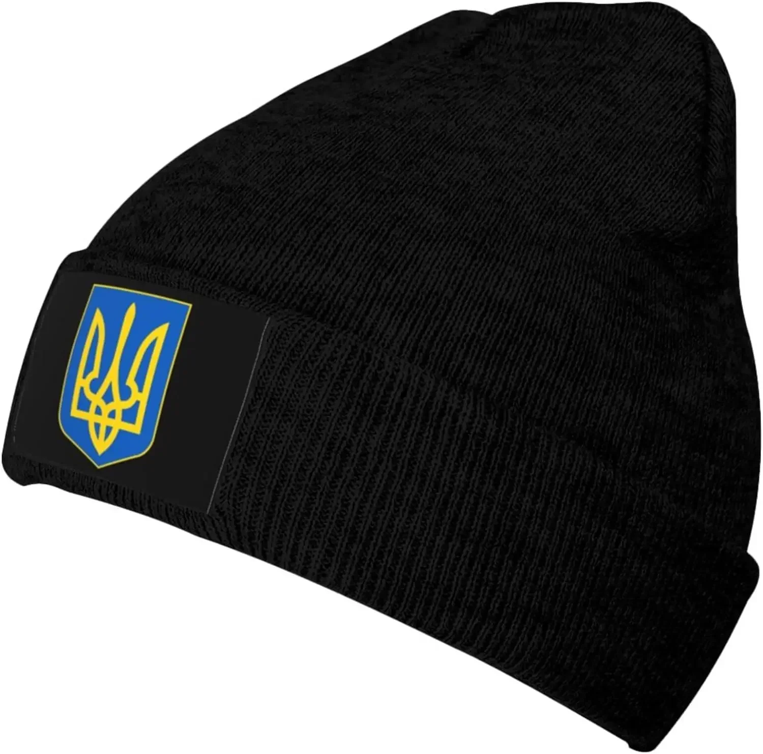 

Emblem of Knit Beanie Winter Hats for Men and Women Knitted Cuffed Skull Cap
