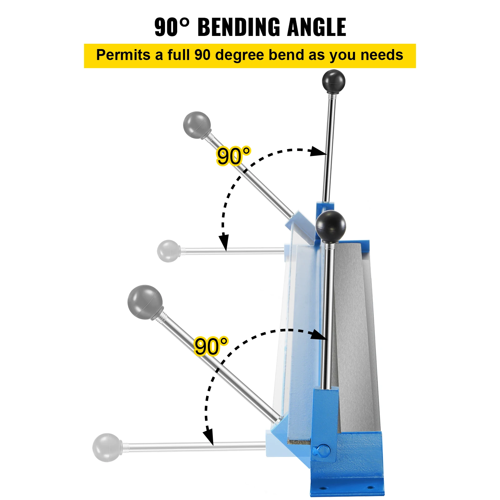 Sheet Metal Brake 36 Inch 915 mm Length Portable Metal Bender Metal Bending Brake Rolling Folding Machine with 2 C-shaped Clamps