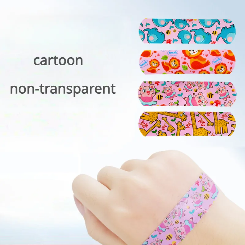 Bandes de bande dessinée avec College d'animaux pour enfants, crêpe en plâtre non transparent, patch transparent, Kawaii, 120 pièces par ensemble