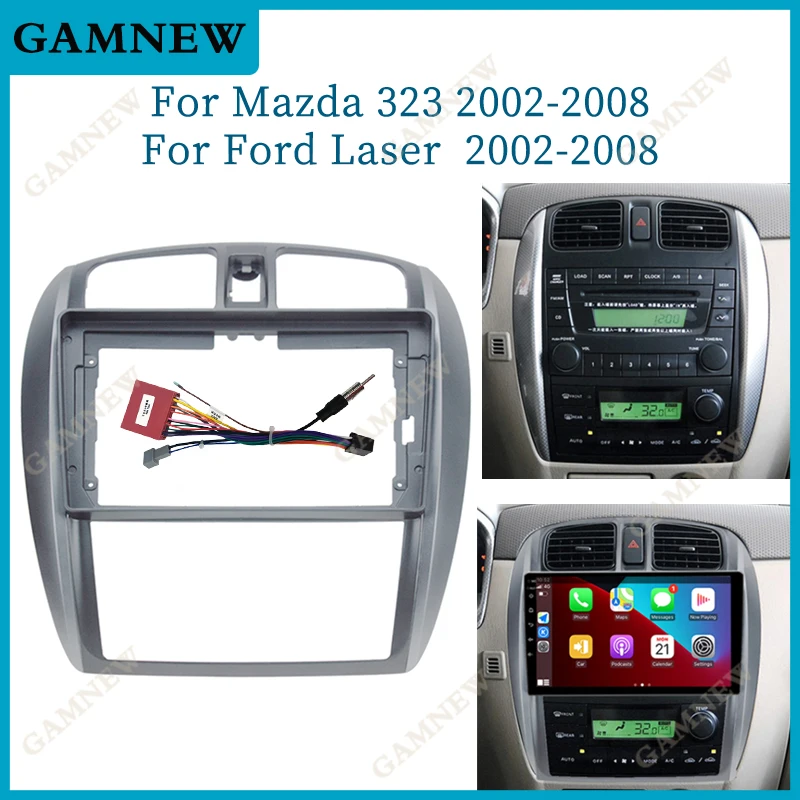 9 Inch Car Frame Fascia Adapter Android Radio Audio Dash Fitting Panel Kit For Mazda 323 Ford Laser Haima Freema 2002-2008