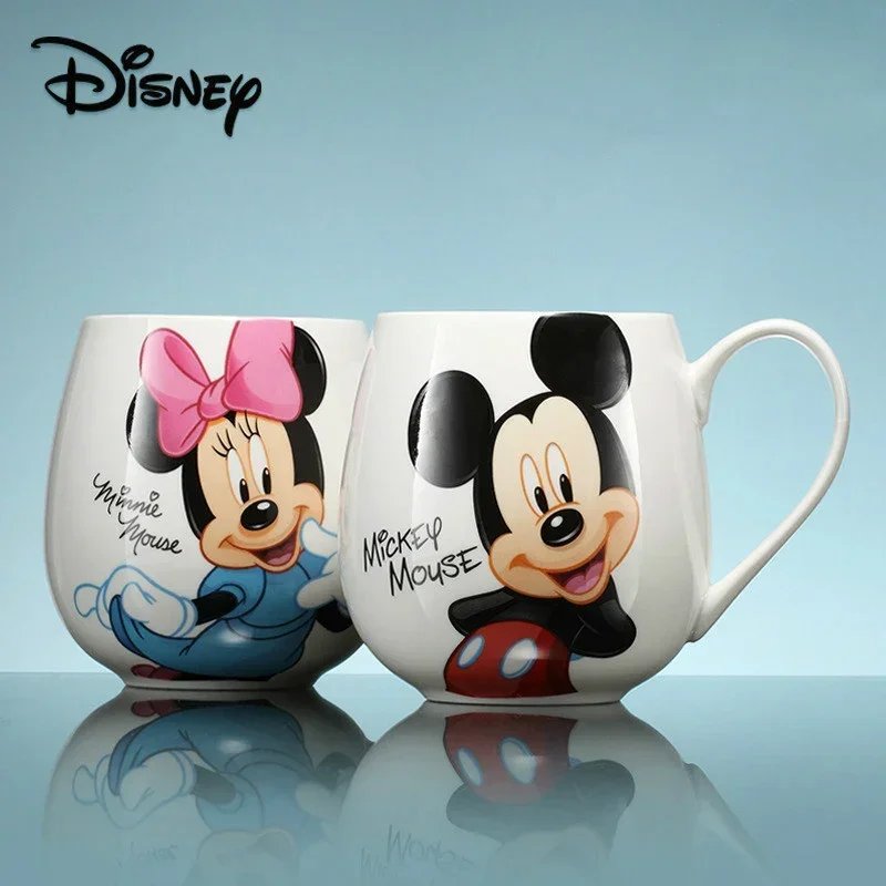 Disney Mug Cup Water Bottle Cute Mickey Mouse Cup Kids Cups Minnie Mouse Ceramic Milk Princess Cups Coffee Cup 300ML Gift