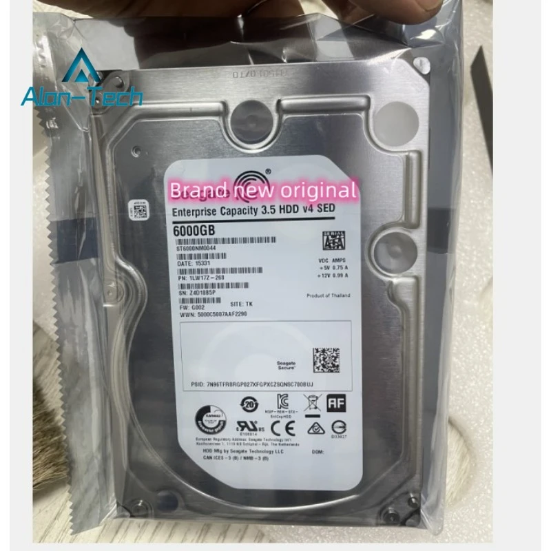 مسجل فيديو عمودي SATA3 لمؤسسة 6T ، ST6000NM0044 ، 7200 Rpm ، مراقبة 128M ، 3.5"