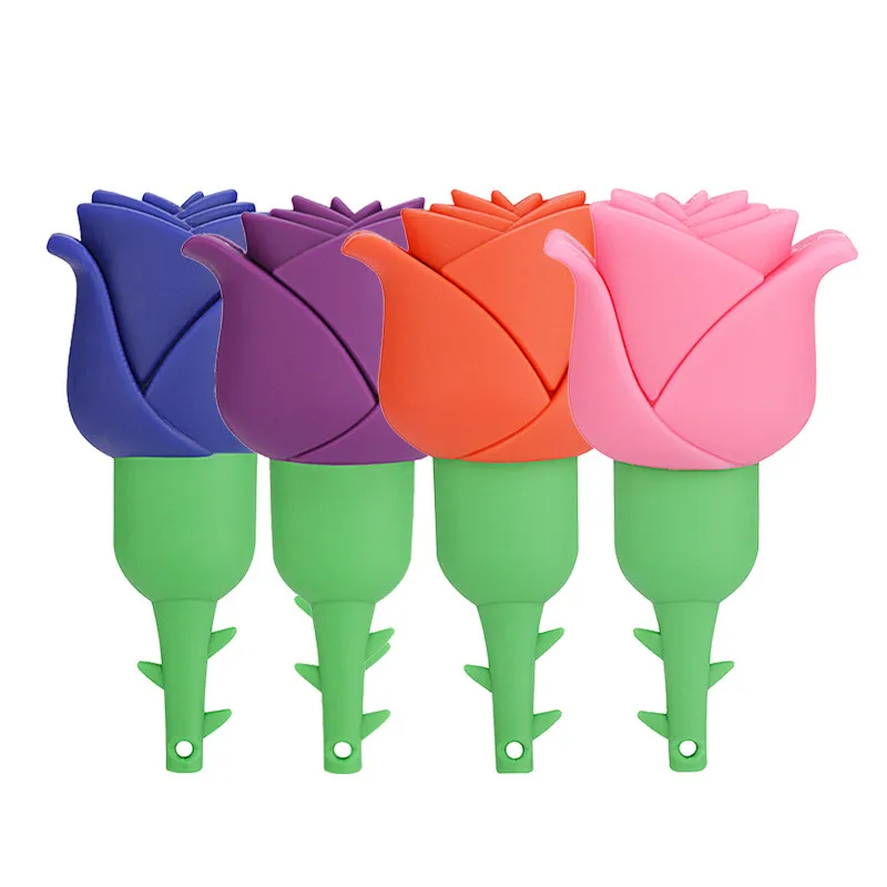CARTOON 64GB USB Flash Drive rose USB Flash Drive 32G 16GB 8GB 4GB  Pen Drive 128gb Memory Stick CUTE 256GB 512GB 1TB