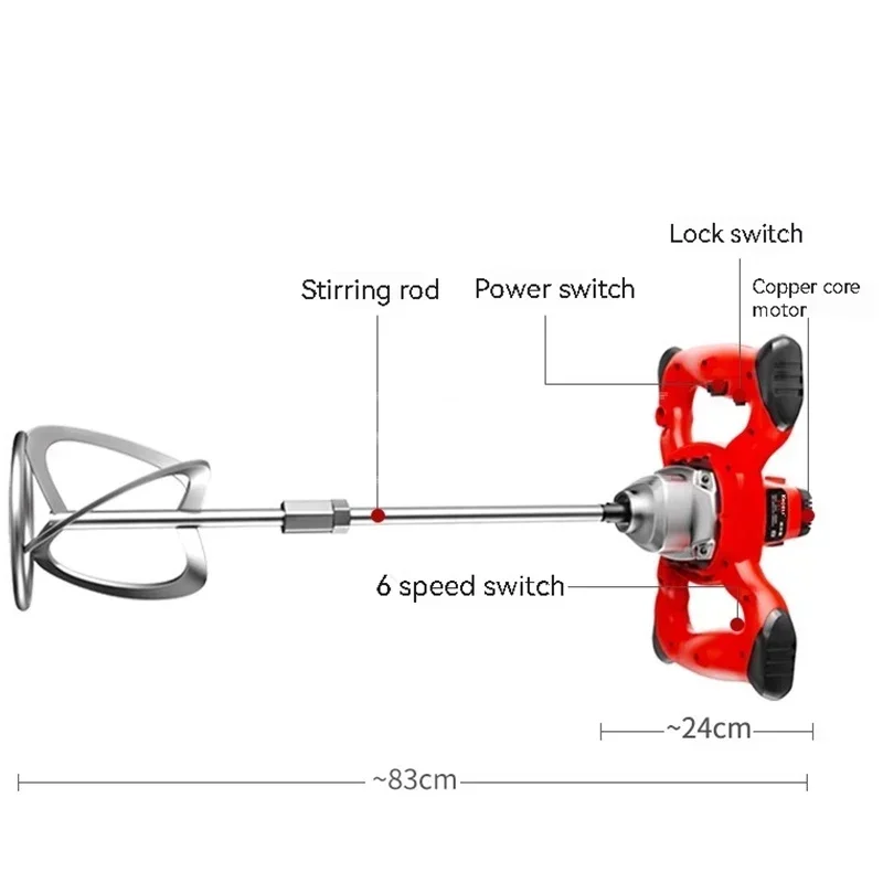 /Agitator Handheld Kitt Pulverbeschichtung Elektrischer Zementmischer Betonmischer Fleischmischung Kitt Pulver Elektrowerkzeuge Beschichtung Farbe