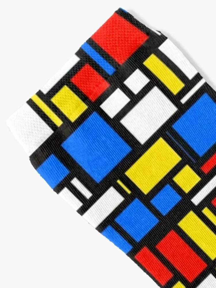 Mondrian Style Socks Stockings man basketball shoes Socks Men's Women's