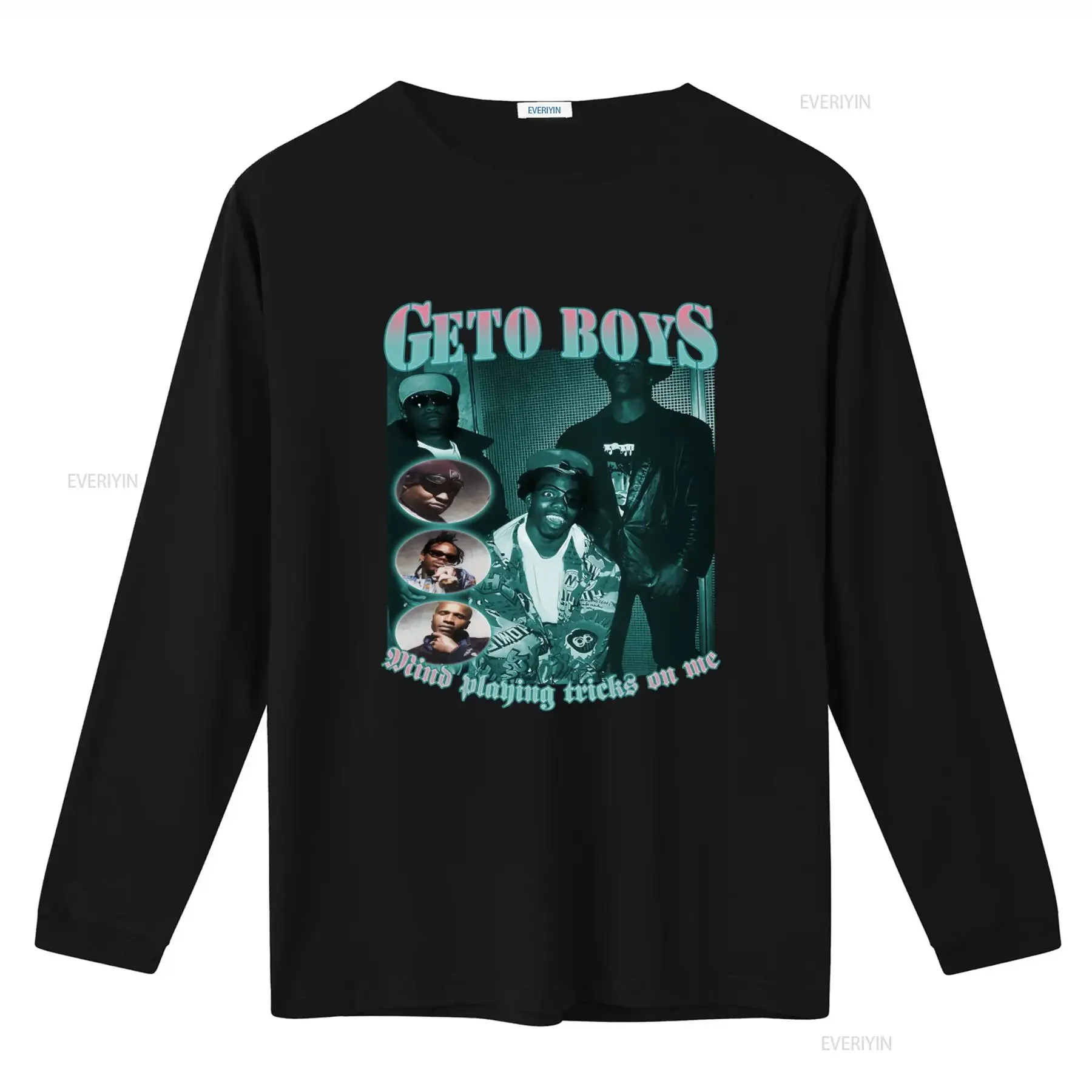 Mind Playing Tricks On Me Ghetto Boys Heavy Cotton T Shirt Hip Hop Old School Vintage Style  vintage Washed Stretched Casual