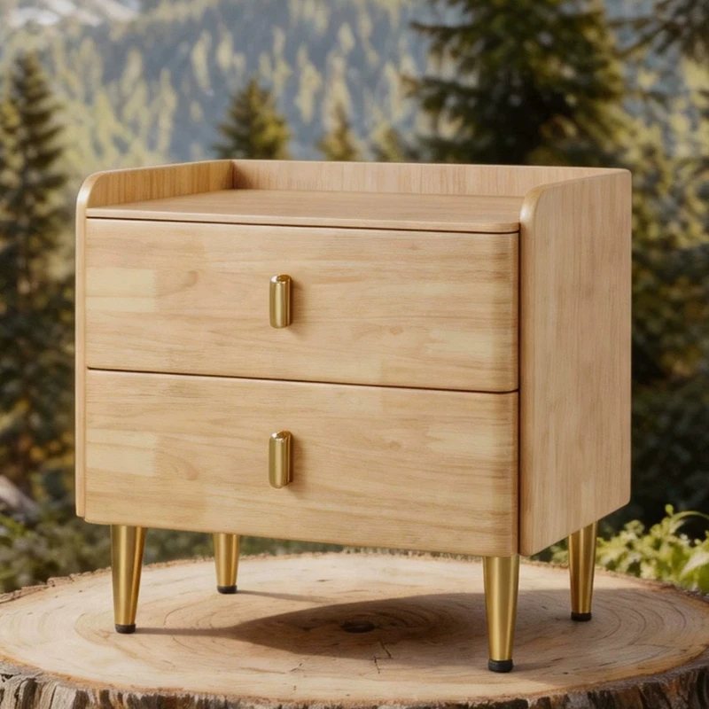 Modern Minimalist Interior Bedside Tables Comfortable Wooden Bedside Tables Cabinet Storage Comodino Camera Da Letto Furniture