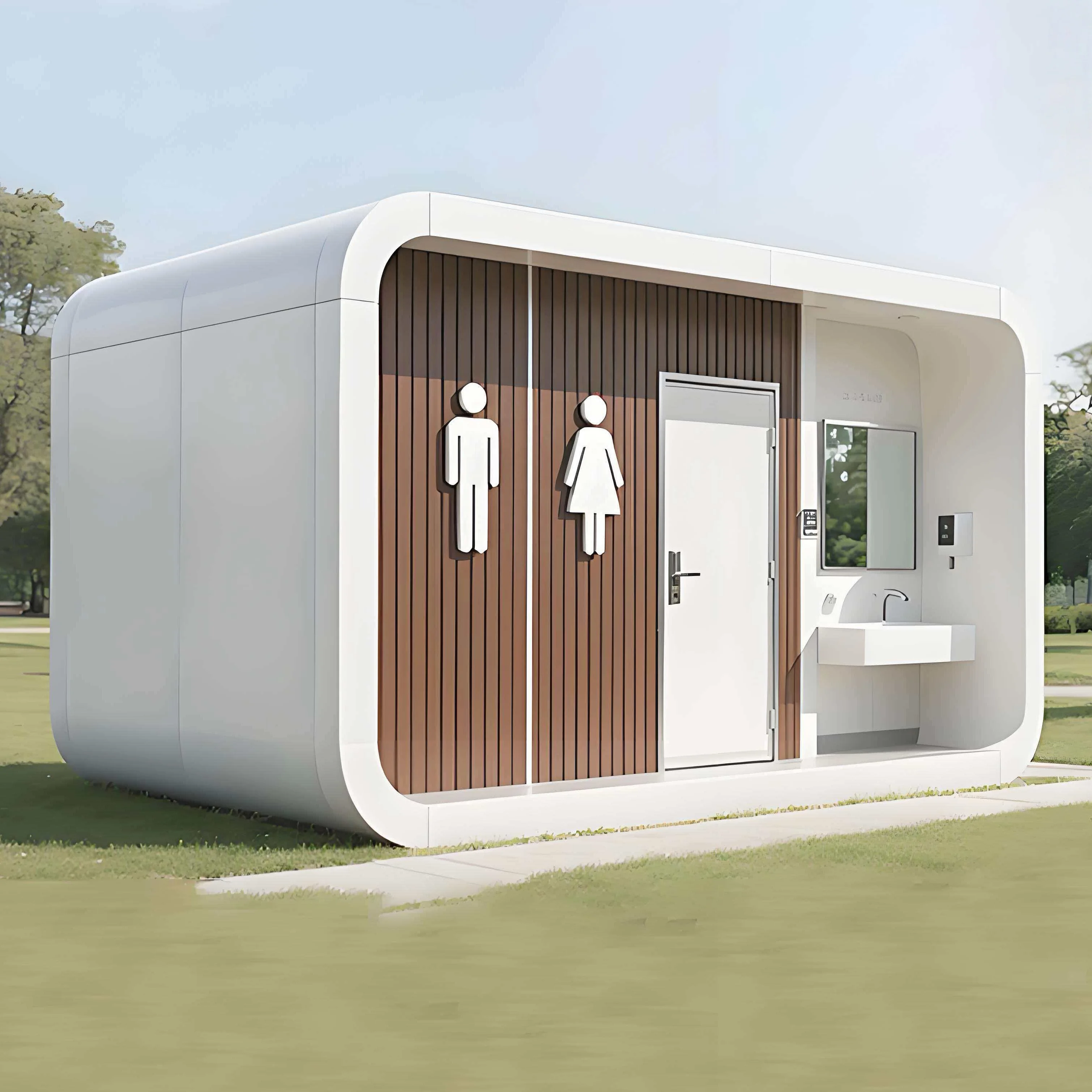 FOODLINE Mobile Sanitation Toilet Odor Control Portable WC Vent System For Amusement Park Outdoor Entertainment Area