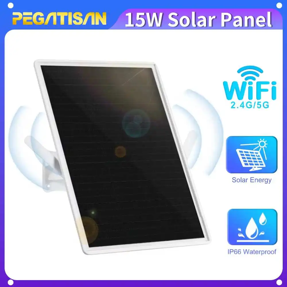 15W Solar WiFi Router 300Mbps Router Signal Booster 20000mAh Outdoor Wireless Repeater for Solar Cameras Support 2.4G 5G WiFi