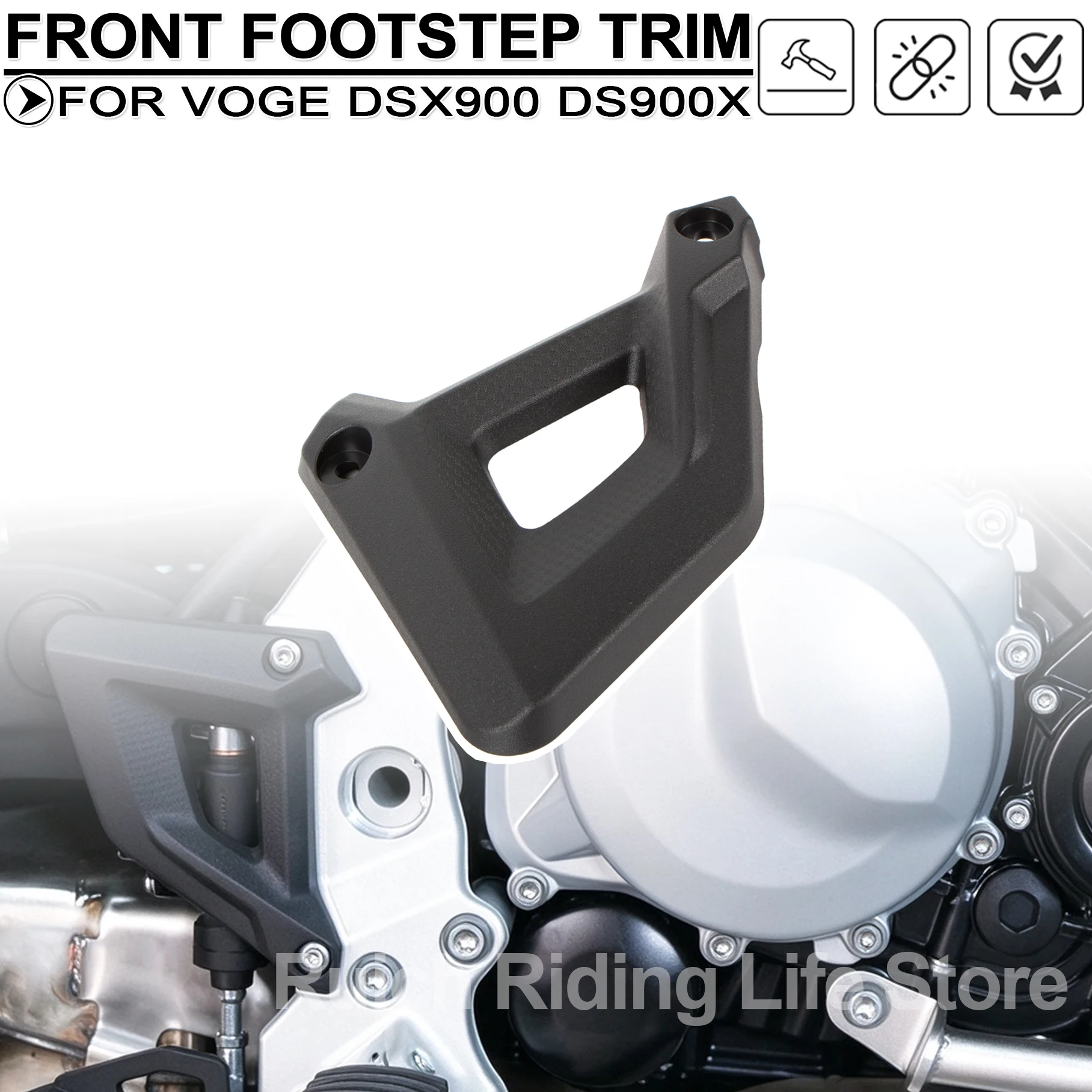 For VOGE DS900X DSX900 Motorcycle Front Footrest Trim Decorative Cover Left Right DSX 900 DS900X  FootPeg Panel Decoration Parts