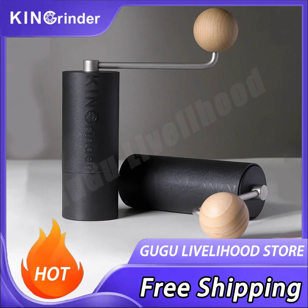 KinGrinder P1 Coffee Bean Hand Grinder Italian Coffee Precision Hand Mill Portable Outdoor Home Grind Machine Mill Grinder Gifts