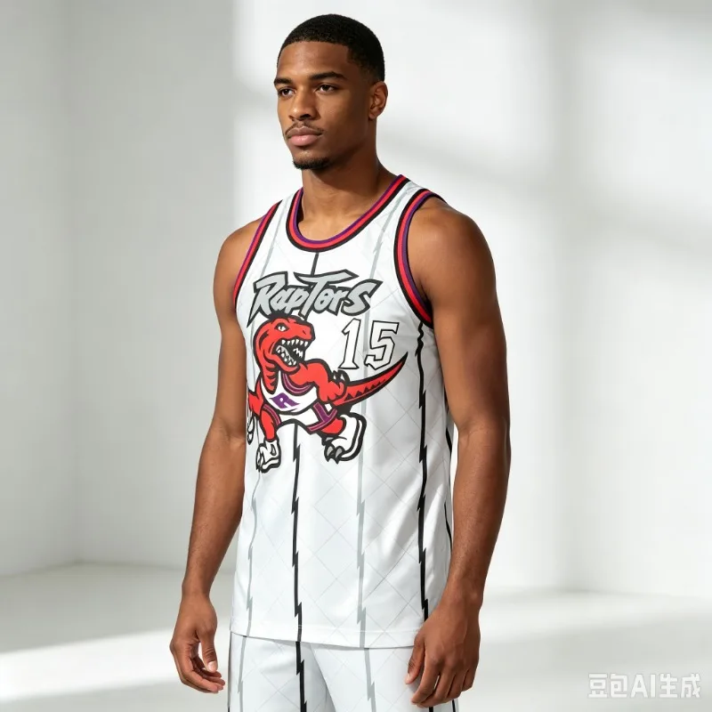 2027 Hot Sale Retro Carter 15 Raptors Purple Lightning Print Jersey Streetwear Fan Basketball Tank Topt Family Matching