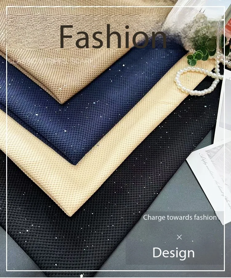 تصميم جديد نواة الذرة بالإضافة إلى الترتر نسيج رياضي محبوك بطانة مطاطية الملابس تي شيرت ملابس اليوغا نسيج ذاتي الصنع