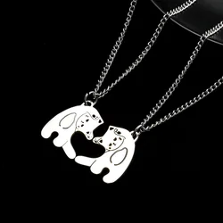1pcs Personalized Love Cat Titanium Steel Pendant Necklace Couple Best Friend Fashion Accessories Birthday Gifts