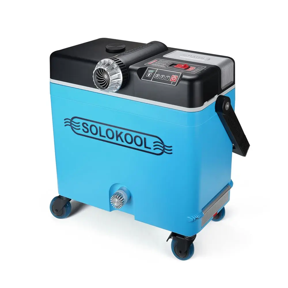 

Model V Insulated Hard Cooler amp Portable Air Conditioner 2In1 Design for Personal Cooling with 20V 6ah Battery, Builtin 12V C