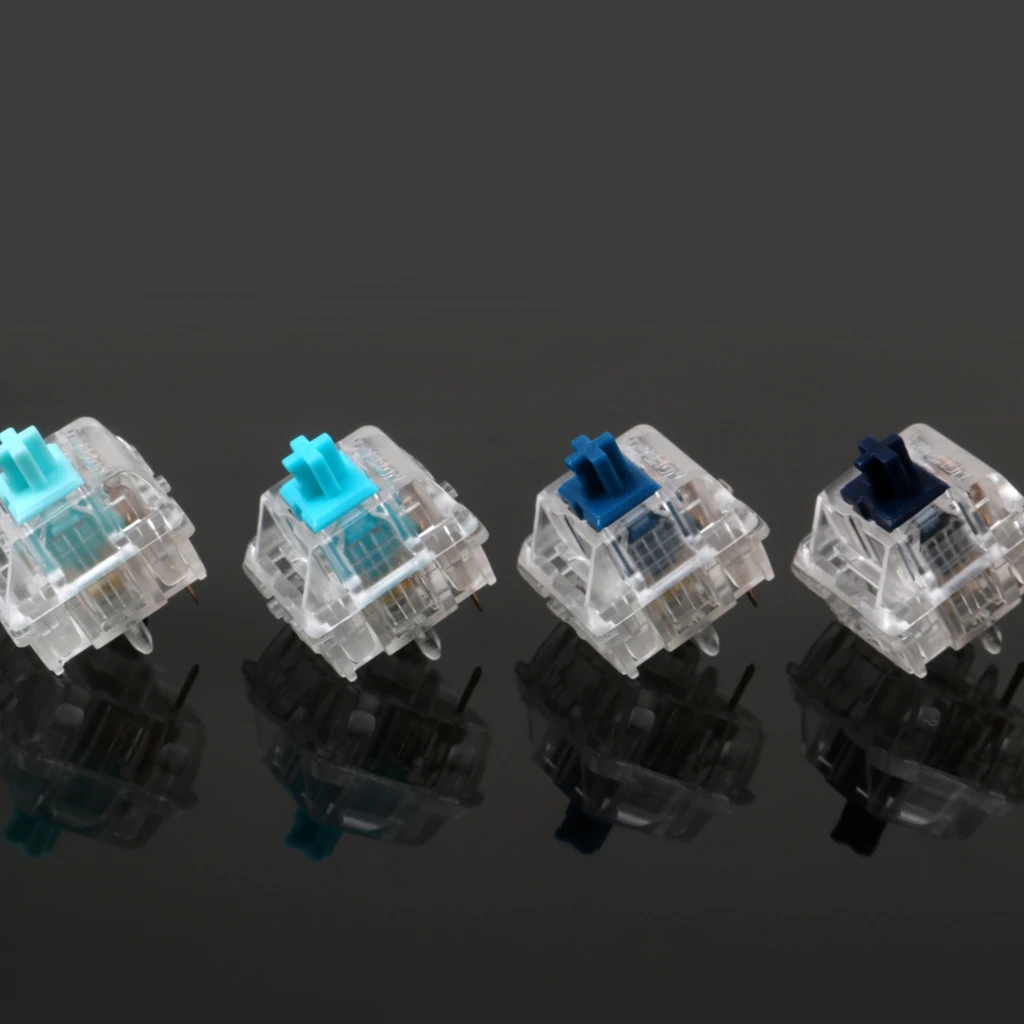 Zealios Zilent V2 Mute Blue Switch Tactile Mechanical Keyboard Switches 5pin Gateron Transparent RGB Axis Body