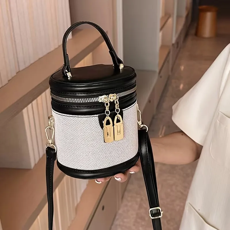 Snake Vintage Bag, Handheld One Shoulder Women'S Bag, Crossbody Bucket Bag, Cylinder Bag