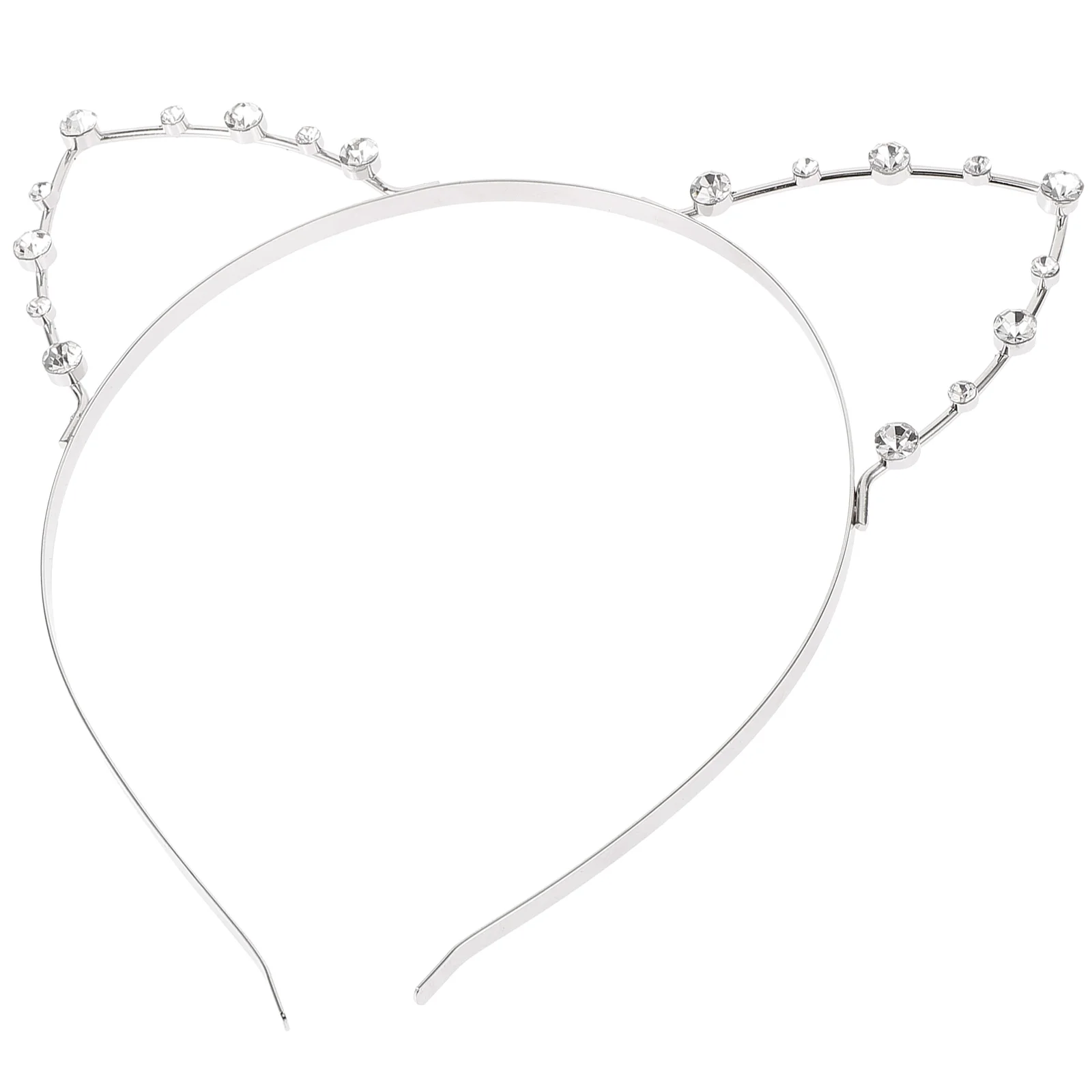 

Cat Ears Headband Rhinestone Metal Hair Accessory 18 5x15 8CM Size Women Girls Masquerade Ball Costume Party Prom
