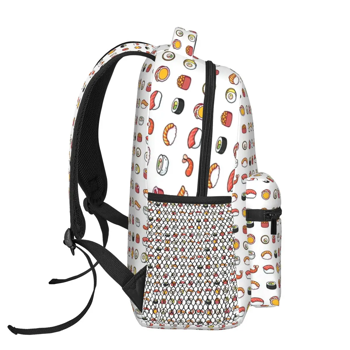 Sushi Nyan Kawaii Food Backpacks Boys Girls Bookbag Students School Bags Cartoon Kids Rucksack Shoulder Bag Large Capacity