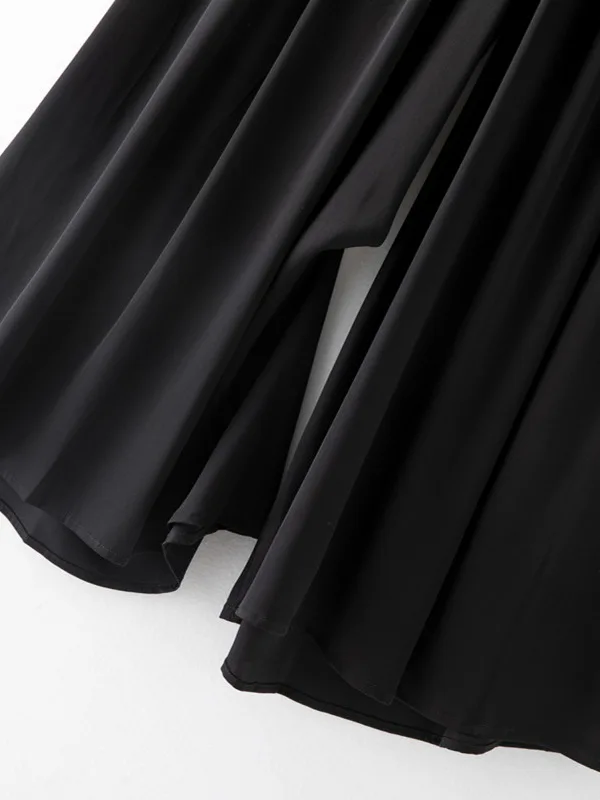Autumn Women's Clothing 95% Natural Mulberry Silk Elastic Double Qiao Satin Elastic Waist Loose Black Versatile Wide Leg Pants