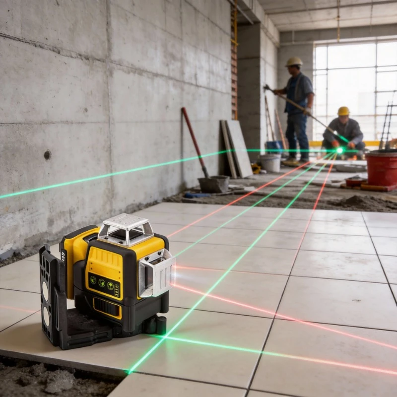 

12-линейный внешний лазерный уровень, высокоточный нивелир для стен и пола с ярким лучом для строительных работ
