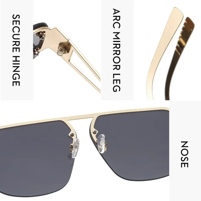 موضة المتضخم مربع النظارات الشمسية امرأة العلامة التجارية مصمم خمر نظارات شمسية مربعة الإناث إطار كبير ظلال UV400 نظارات #4