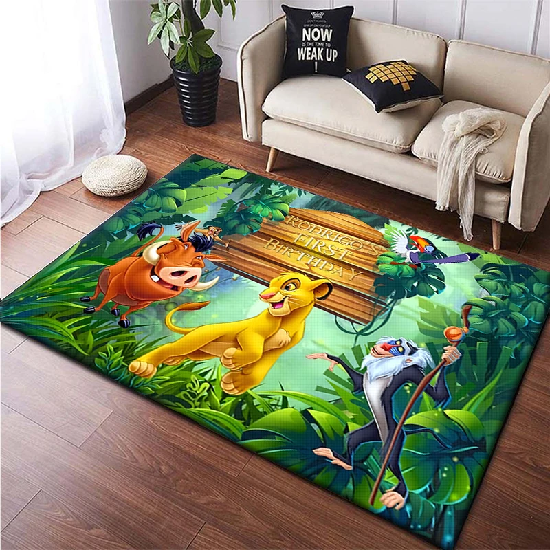 Cute The Lion King Carpet for Living Room Kids Bedroom Sofa Doormat Kitchen Home Decor Winnie the Pooh dresser  bedroom decor