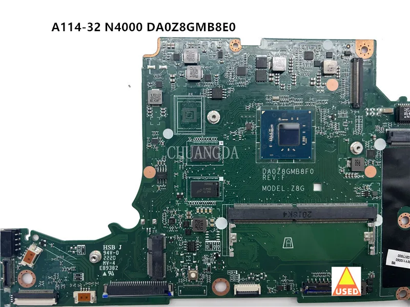 DA0Z8GMB8E0 Mainboard For Acer Aspire 3 A315-32 Laptop Motherboard With Intel N4000 CPU 4G-RAM Fully Tested