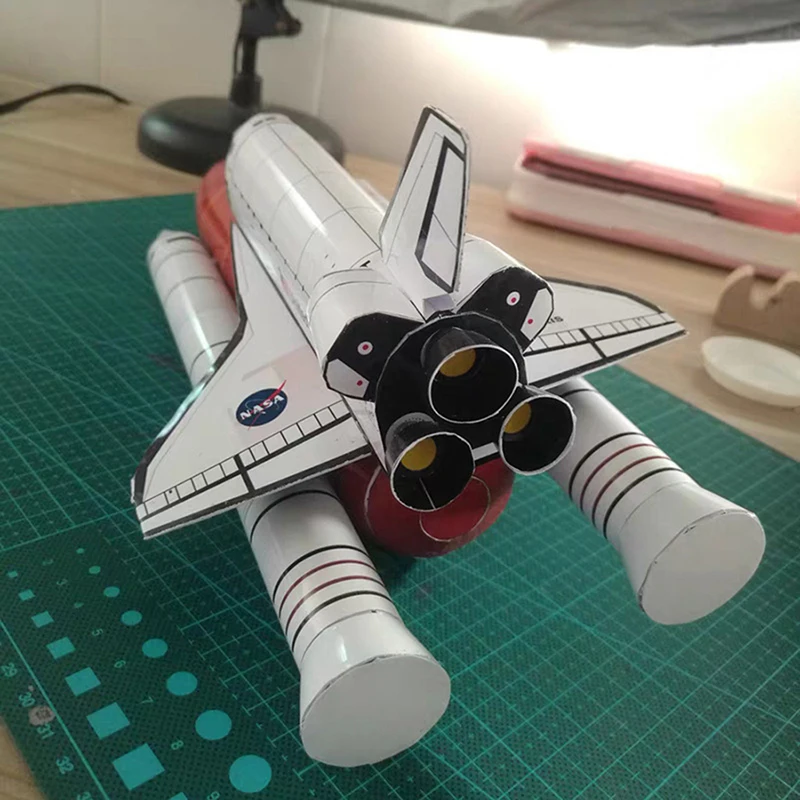 1:150 navetta spaziale modello di razzo spaziale fai da te modello di carta di carta 3D set di costruzione giocattoli da costruzione giocattoli educativi modello