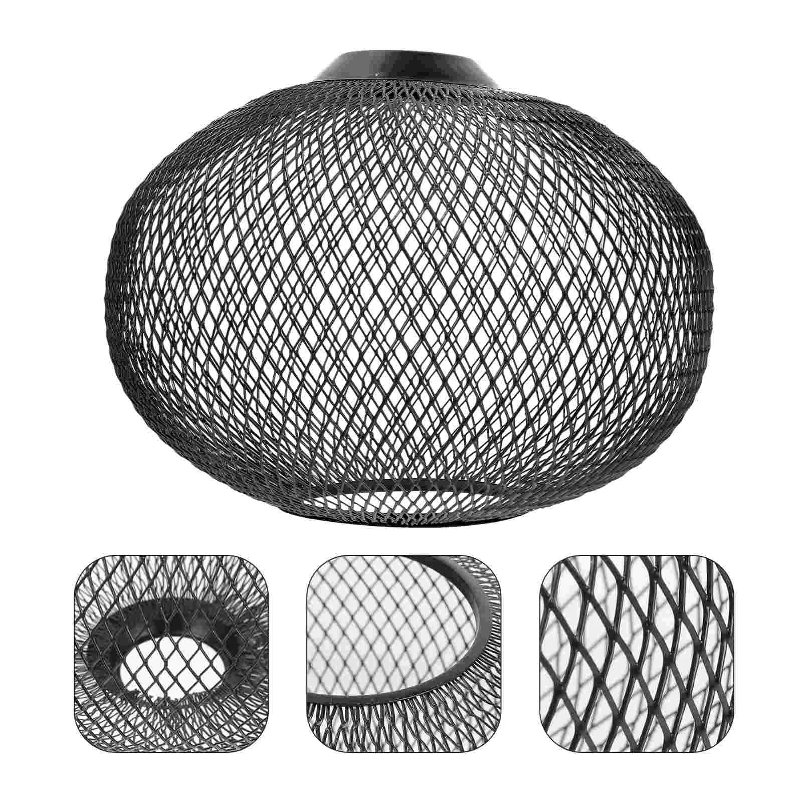 

Mesh Wrought Iron Lampshade Light Bulb Lampshades for Pendant Rattan Ceiling Fan Fixture