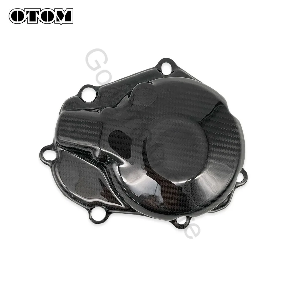 OTOM 2016-2018 Motorcycle Ignition Guard Cover Engine Motor Stator Carbon Fiber Protector For KAWASAKI KX450F Motocross Bikes view 2