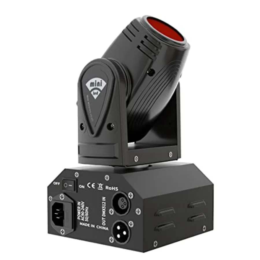 

Moving Head Mini LED 0W RGBW 4in Beam Effect Stage Lights - Professional/3 DMX Channels Sound Activated DJ Lights for Disco Clu