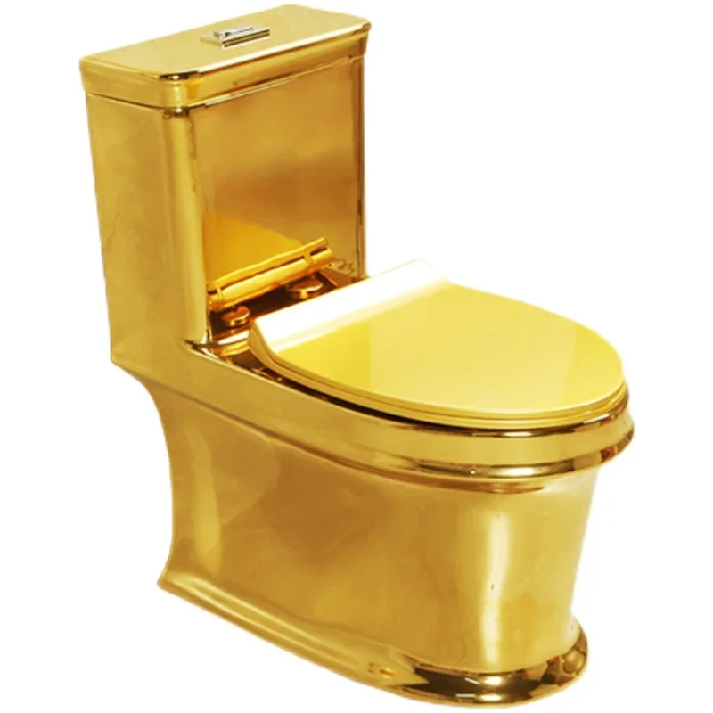 

Ceramic siphon European gold toilet silent toilet deodorant local tyrant gold 8.0 large pipe flush toilet