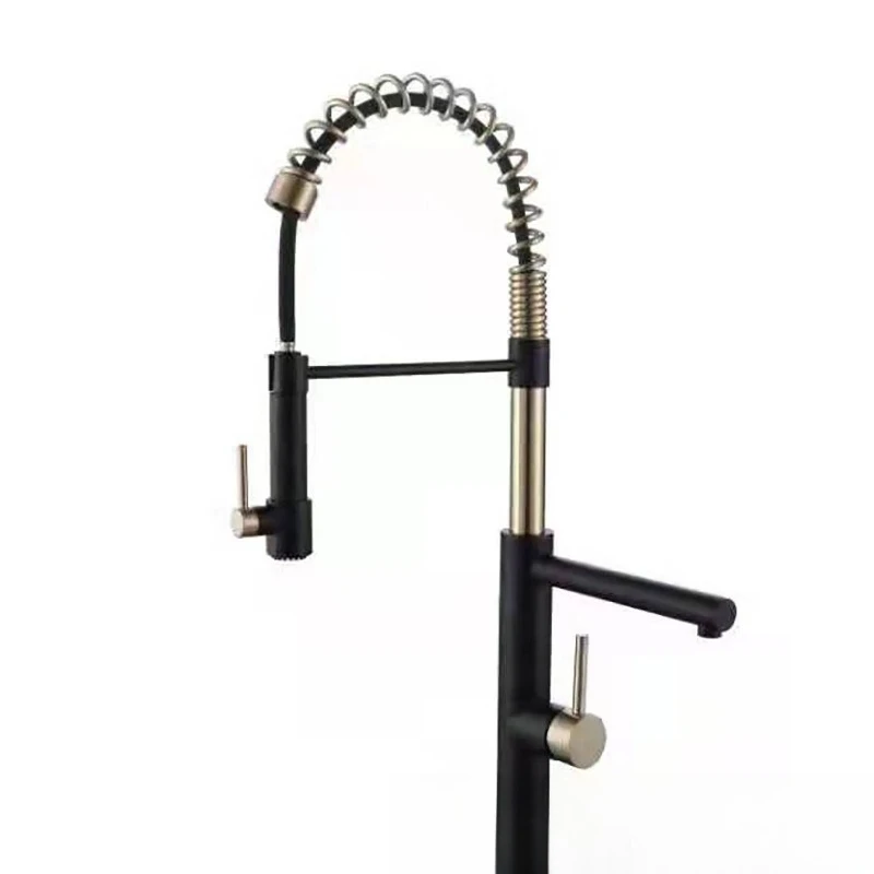 

High-grade gold all-copper kitchen sink hot and cold
