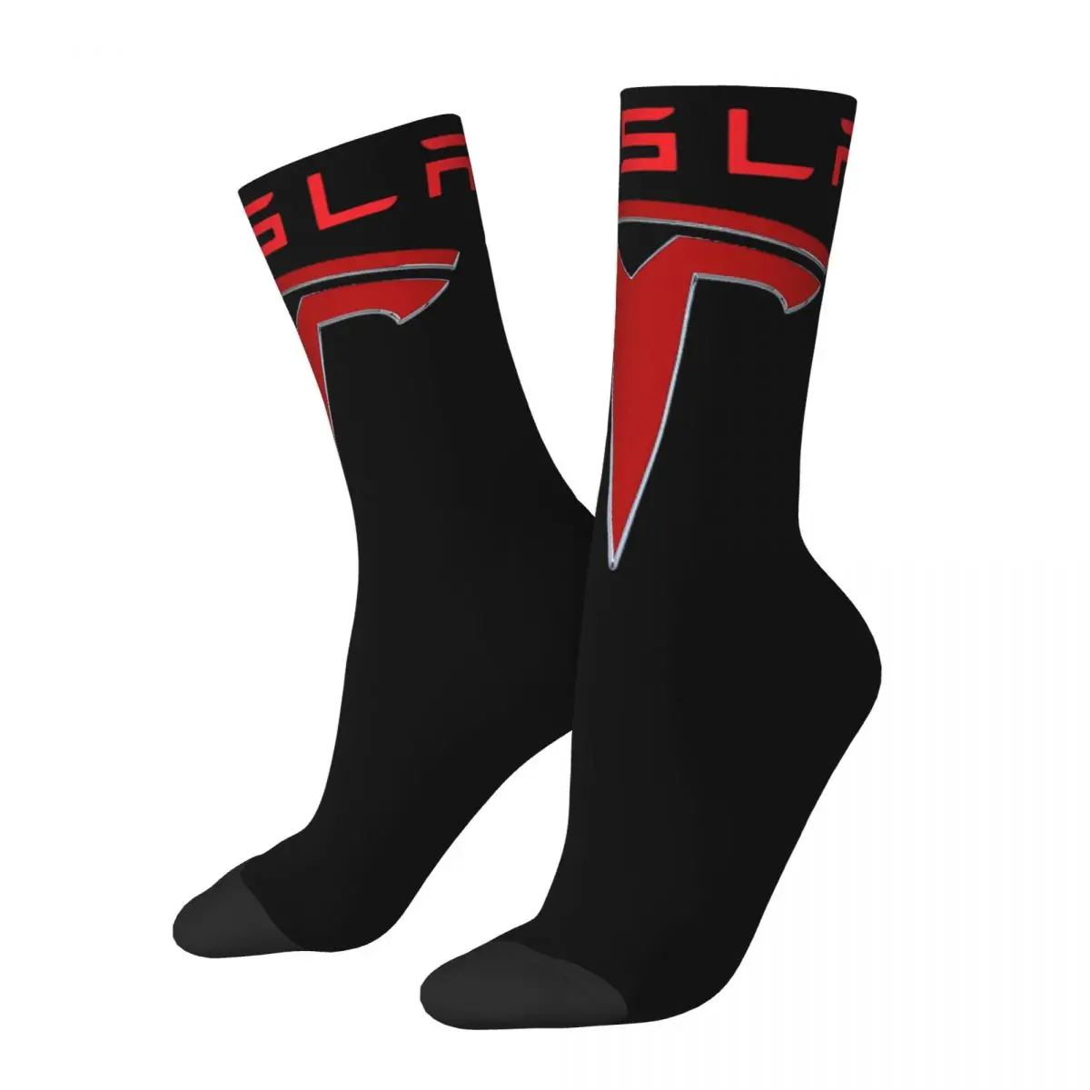 Tesla Red Logo Männer Frauen Socken, Mode schönen Druck geeignet für alle Jahreszeiten Dressing Geschenke