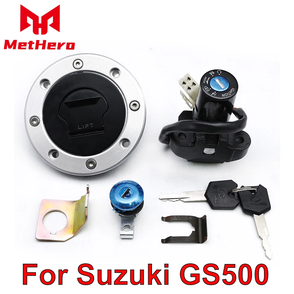 

Fit For Suzuki GS500 GS 500 2001-2012 GS500E 1989-2000 Motorcycle Ignition Switch Gas Cap Fuel Tank Cover Seat Lock Key Set MOTO