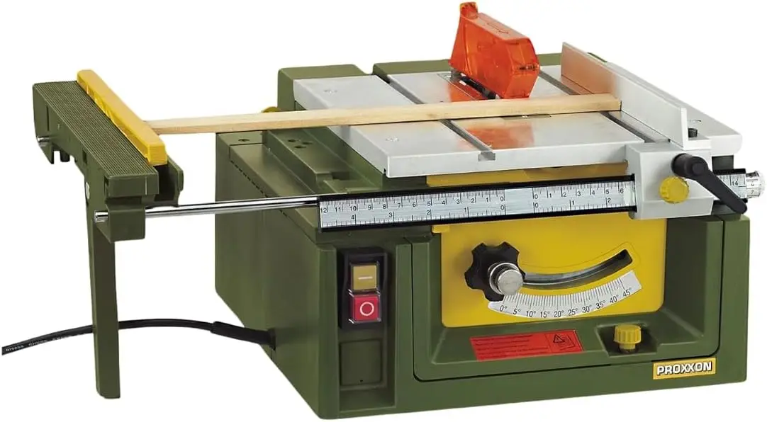 Proxxon Table Saw Fet for Precision Cuts - Adjustable Blade, Extendable Table, Low Noise Motor, 110-120V AC - 37070