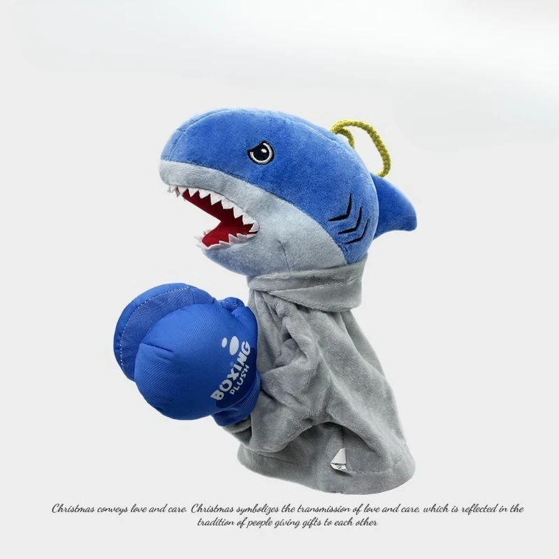 Animal Boxing Hand Puppet Toy and Interactive Pet Toys with Sound, Shark, Dinosaur, Dog and Dragon Play Glove