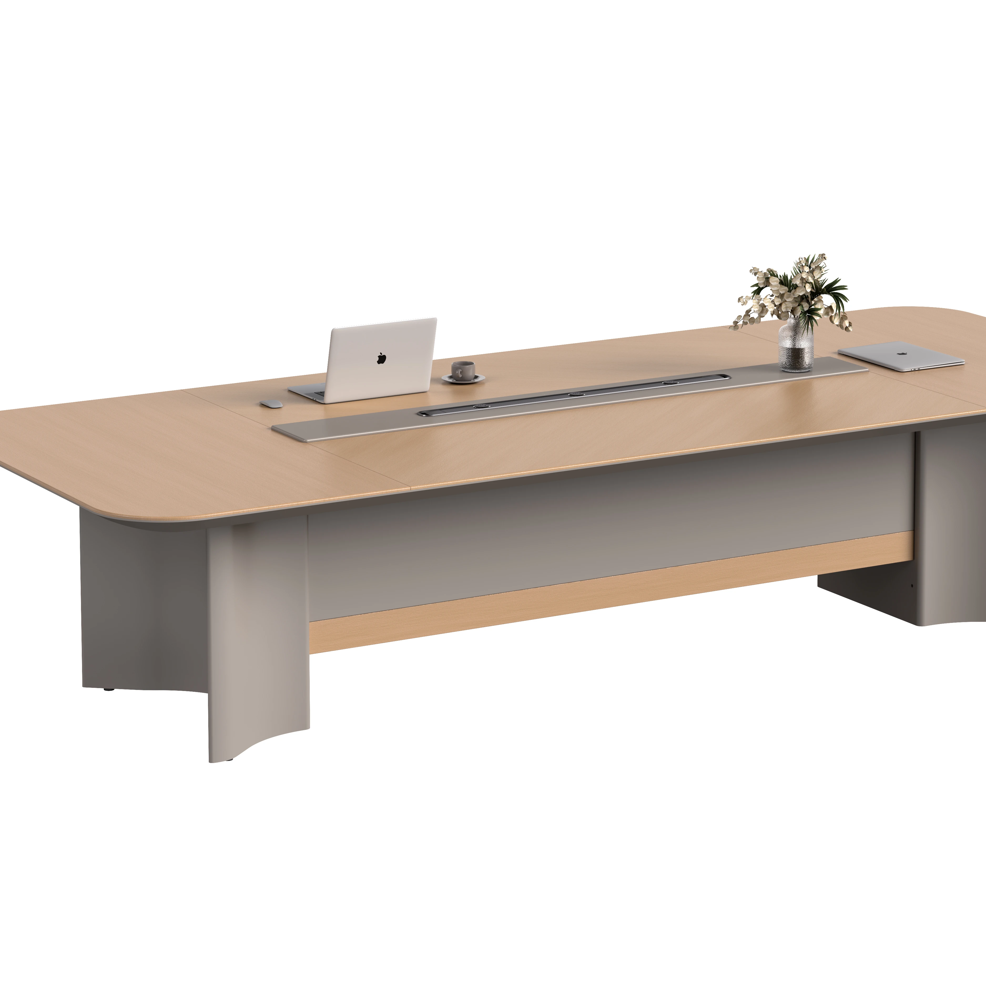 

# Smart Contemporary MDF Conference Table And Chairs For Office Meeting Room With 12 Seat Capacity