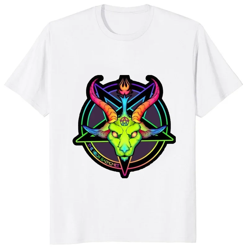 Cute Vintage Cat Demon Evil Satan Printed T Shirt Youre Never Alone If You Have Demons Tshirt Hail Streetwear Horror Unisex Tees